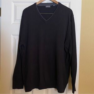 St. John’s Bay Men's Black V-Neck Sweater. Size XXL.